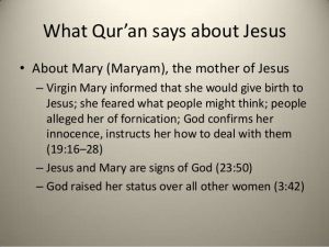 The Story of Jesus and Mary in the Quran